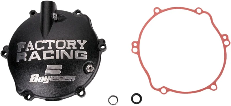 BOYESEN CLUTCH COVER FACTORY RACING ALUMINUM REPLACEMENT BLACK
