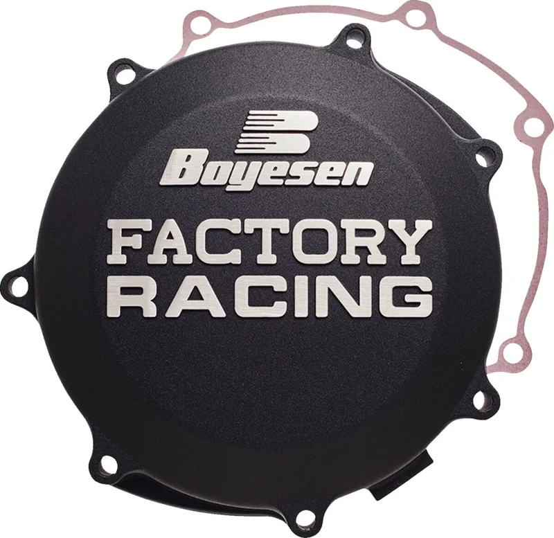 BOYESEN CLUTCH COVER FACTORY RACING ALUMINUM REPLACEMENT BLACK