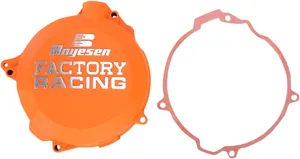 BOYESEN CLUTCH COVER FACTORY RACING ALUMINUM REPLACEMENT POWDER-COATED ORANGE