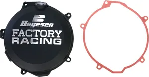 BOYESEN CLUTCH COVER FACTORY RACING ALUMINUM REPLACEMENT POWDER-COATED BLACK