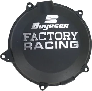 BOYESEN CLUTCH COVER FACTORY RACING ALUMINUM REPLACEMENT POWDER-COATED BLACK