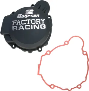 BOYESEN IGNITION COVER FACTORY RACING ALUMINUM REPLACEMENT POWDER-COATED BLACK