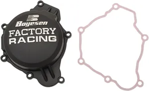 BOYESEN IGNITION COVER FACTORY RACING ALUMINUM REPLACEMENT POWDER-COATED BLACK