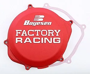 BOYESEN CLUTCH COVER FACTORY RACING ALUMINUM REPLACEMENT RED