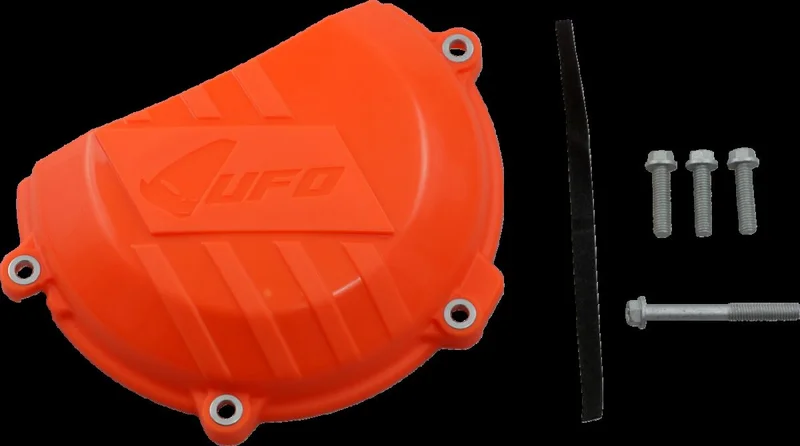 UFO CLUTCH COVER W/MOUNTING KIT KTM ORANGE
