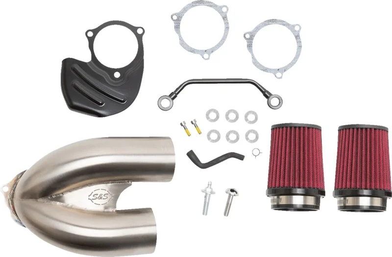 S&S Tuned induction air cleaner kit. Stainless