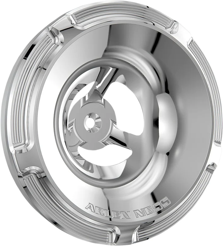 Arlen Ness Ness, Beveled Velocity 65°/90° air cleaner cover. Chr