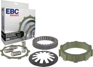 EBC SRK Series Clutch Kit<br><ul><li>Includes aramid fiber-lined friction plates, steel separator plates and springs</li><li>Designed to withstand the rigors of hard street and racetrack use</li></ul>