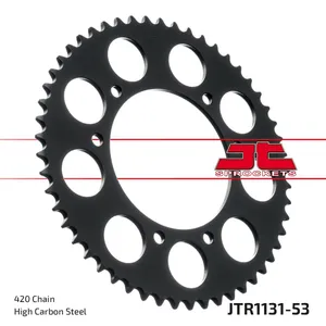 JT SPROCKETS JTR1131.53 REAR REPLACEMENT SPROCKET 53 TEETH 420 PITCH NATURAL STEEL