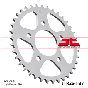 JT SPROCKETS JTR254.37 REAR REPLACEMENT SPROCKET 37 TEETH 520 PITCH NATURAL STEEL