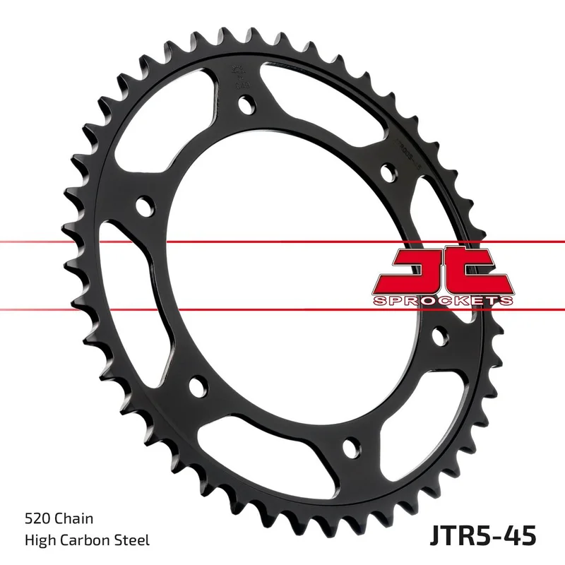 JT SPROCKETS JTR5.45 REAR REPLACEMENT SPROCKET 45 TEETH 520 PITCH NATURAL STEEL