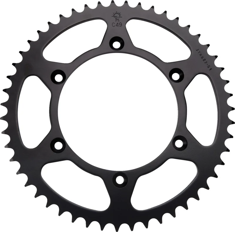JT SPROCKETS JTR822.51 REAR REPLACEMENT SPROCKET 51 TEETH 520 PITCH NATURAL C49 HIGH CARBON STEEL