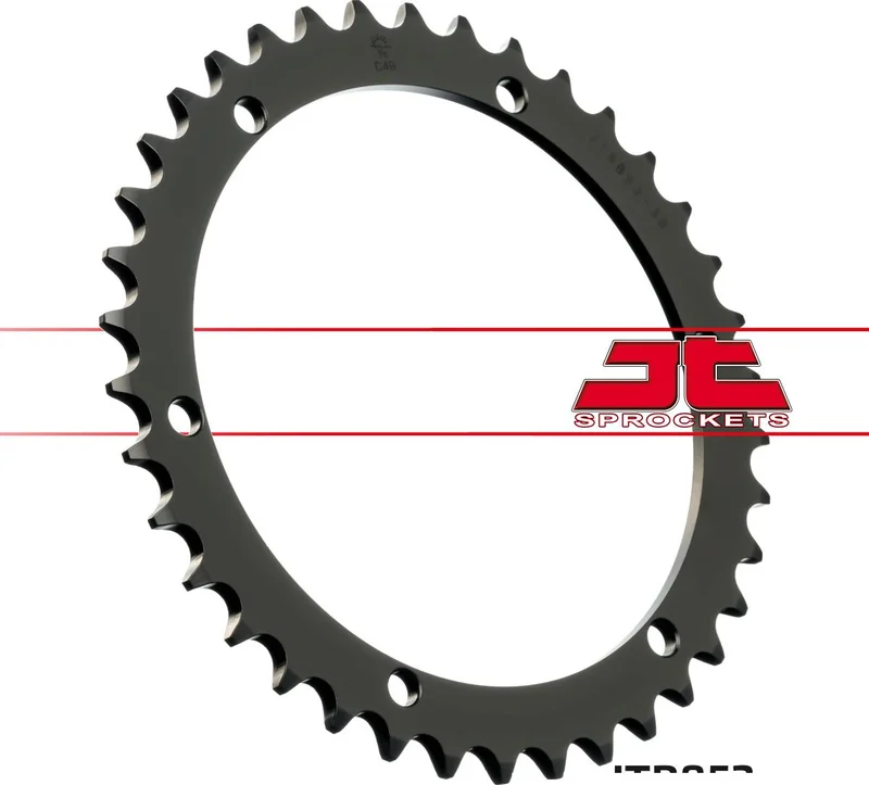 JT SPROCKETS JTR853.38 REAR REPLACEMENT SPROCKET 38 TEETH 520 PITCH BLACK C49 HIGH CARBON STEEL