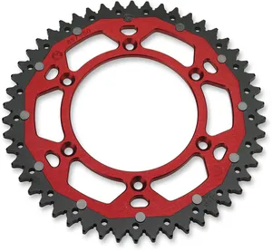 MOOSE OFFROAD HARD-PARTS REAR SPROCKET / 50 TEETH / 520 PITCH / RED/NATURAL / ALUMINIUM/STEEL