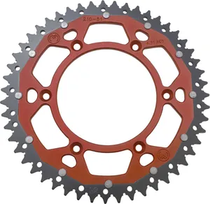 MOOSE OFFROAD HARD-PARTS REAR SPROCKET / 51 TEETH / 520 PITCH / RED/NATURAL / ALUMINIUM/STEEL