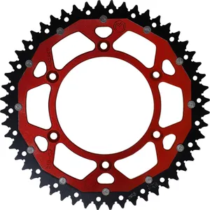 MOOSE OFFROAD HARD-PARTS REAR SPROCKET / 52 TEETH / 520 PITCH / RED/NATURAL / ALUMINIUM/STEEL