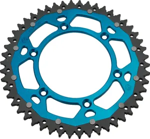 MOOSE OFFROAD HARD-PARTS REAR SPROCKET / 50 TEETH / 520 PITCH / BLUE/NATURAL / ALUMINIUM/STEEL