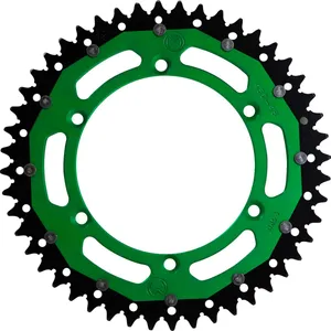 MOOSE OFFROAD HARD-PARTS REAR SPROCKET / 48 TEETH / 520 PITCH / GREEN/NATURAL / ALUMINIUM/STEEL