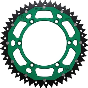 MOOSE OFFROAD HARD-PARTS REAR SPROCKET / 51 TEETH / 520 PITCH / GREEN/NATURAL / ALUMINIUM/STEEL