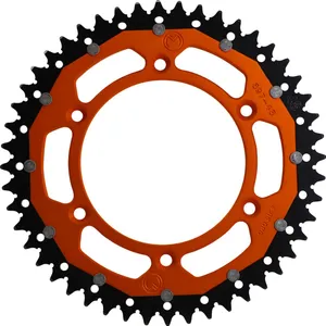 MOOSE OFFROAD HARD-PARTS REAR SPROCKET / 48 TEETH / 520 PITCH / ORANGE/NATURAL / ALUMINIUM/STEEL