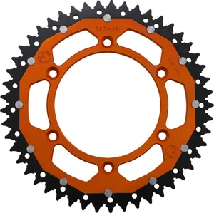 MOOSE OFFROAD HARD-PARTS REAR SPROCKET / 49 TEETH / 520 PITCH / ORANGE/NATURAL / ALUMINIUM/STEEL