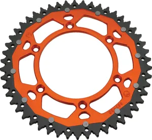 MOOSE OFFROAD HARD-PARTS REAR SPROCKET / 50 TEETH / 520 PITCH / ORANGE/NATURAL / ALUMINIUM/STEEL