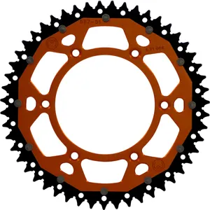 MOOSE OFFROAD HARD-PARTS REAR SPROCKET / 51 TEETH / 520 PITCH / ORANGE/NATURAL / ALUMINIUM/STEEL