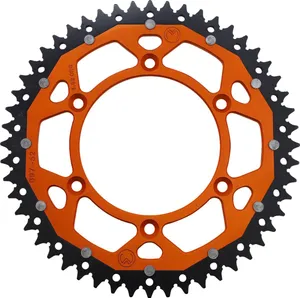 MOOSE OFFROAD HARD-PARTS REAR SPROCKET / 52 TEETH / 520 PITCH / ORANGE/NATURAL / ALUMINIUM/STEEL