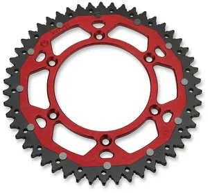 MOOSE OFFROAD HARD-PARTS REAR SPROCKET / 48 TEETH / 520 PITCH / RED/NATURAL / ALUMINIUM/STEEL