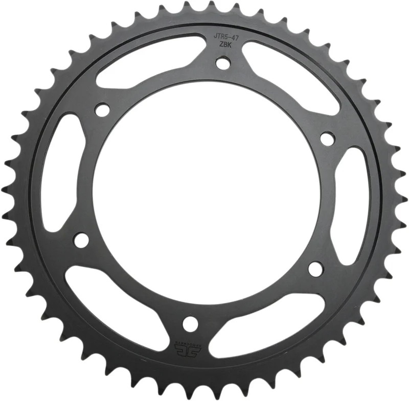 JT SPROCKETS JTR5.47ZBK REAR REPLACEMENT SPROCKET 47 TEETH 520 PITCH BLACK C49 HIGH CARBON STEEL