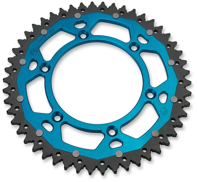 Moose Offroad REAR SPROCKET / 49 TEETH / 428 PITCH / BLUE|NATURAL / ALUMINUM|STEEL