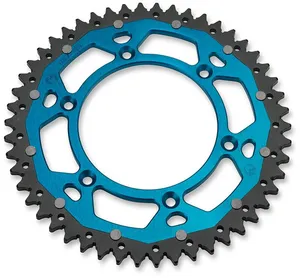 MOOSE OFFROAD HARD-PARTS REAR SPROCKET / 49 TEETH / 520 PITCH / BLUE|NATURAL / ALUMINUM|STEEL