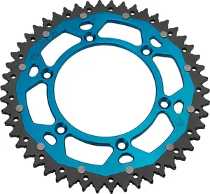 MOOSE OFFROAD HARD-PARTS REAR SPROCKET / 52 TEETH / 520 PITCH / BLUE|NATURAL / ALUMINUM|STEEL