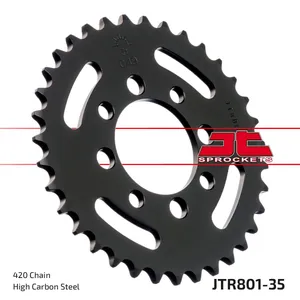 JT SPROCKETS JTR801.35 REAR REPLACEMENT SPROCKET 35 TEETH 420 PITCH NATURAL C49 HIGH CARBON STEEL