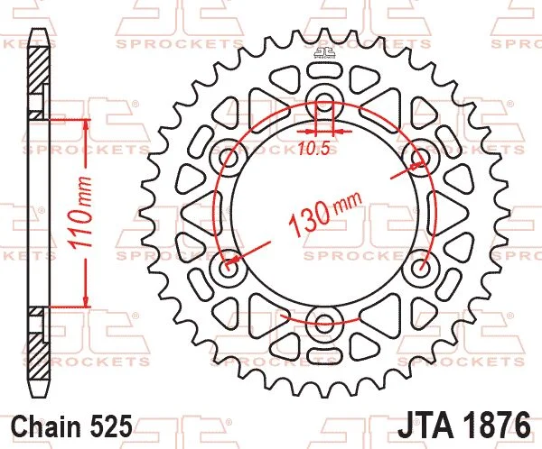 JT SPROCKETS SPROCKET RL 42T BLK