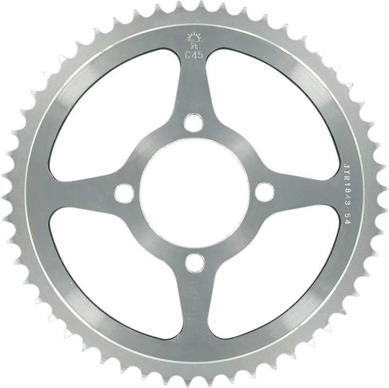 JT SPROCKETS JTR1843.54 REAR REPLACEMENT SPROCKET 54 TEETH 428 PITCH NATURAL C49 HIGH CARBON STEEL