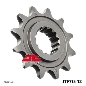 JT SPROCKETS JTF715.12 FRONT REPLACEMENT SPROCKET 12 TEETH 520 PITCH NATURAL STEEL