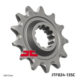 JT SPROCKETS JTF824.13SC FRONT SELF CLEANING SPROCKET 13 TEETH 520 PITCH NATURAL CHROMOLY STEEL ALLOY