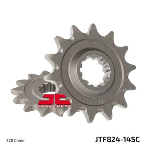 JT SPROCKETS JTF824.14SC FRONT SELF CLEANING SPROCKET 14 TEETH 520 PITCH NATURAL CHROMOLY STEEL ALLOY