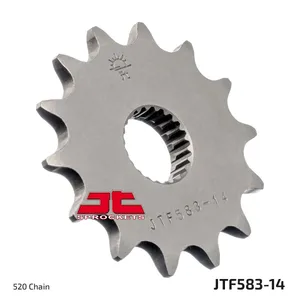 JT SPROCKETS JTF583.14 FRONT REPLACEMENT SPROCKET 14 TEETH 520 PITCH NATURAL CHROMOLY STEEL ALLOY