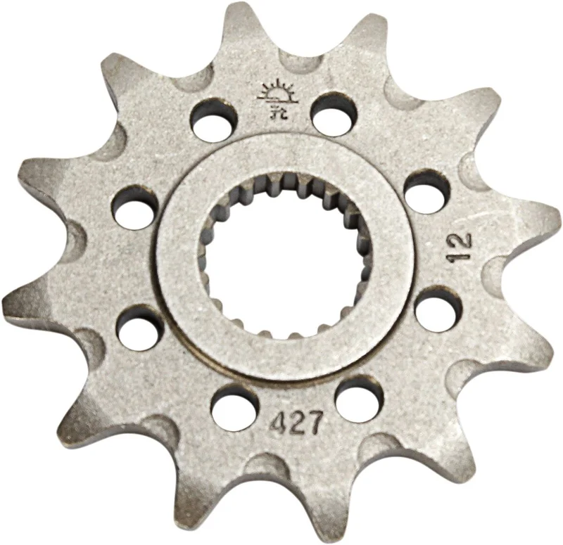 JT SPROCKETS JTF427.12SC FRONT SELF CLEANING SPROCKET 12 TEETH 520 PITCH NATURAL CHROMOLY STEEL ALLOY