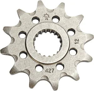 JT SPROCKETS JTF427.12SC FRONT SELF CLEANING SPROCKET 12 TEETH 520 PITCH NATURAL CHROMOLY STEEL ALLOY