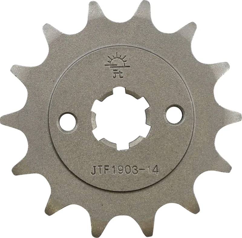 JT SPROCKETS JTF1903.14 FRONT REPLACEMENT SPROCKET 14 TEETH 520 PITCH NATURAL CHROMOLY STEEL ALLOY