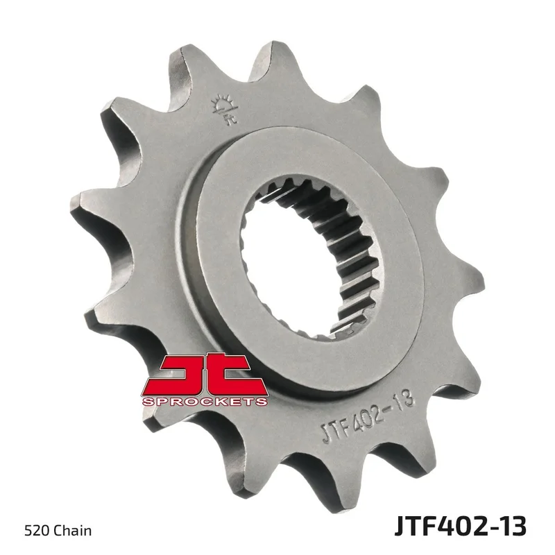 JT SPROCKETS JTF402.13 FRONT REPLACEMENT SPROCKET 13 TEETH 520 PITCH NATURAL CHROMOLY STEEL ALLOY
