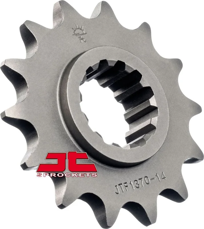 JT SPROCKETS JTF1370.14 FRONT REPLACEMENT SPROCKET 14 TEETH 525 PITCH NATURAL SCM420 CHROMOLY STEEL ALLOY