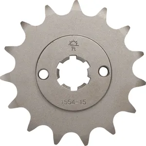 JT SPROCKETS JTF1554.15 FRONT REPLACEMENT SPROCKET 15 TEETH 520 PITCH NATURAL SCM420 CHROMOLY STEEL ALLOY