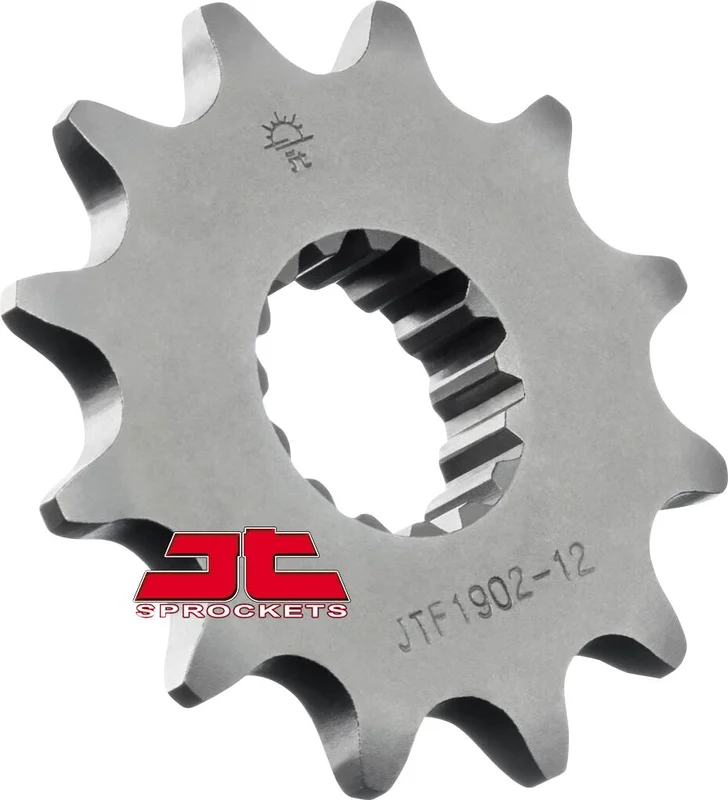 JT SPROCKETS JTF1902.12 FRONT REPLACEMENT SPROCKET 12 TEETH 520 PITCH NATURAL SCM420 CHROMOLY STEEL ALLOY