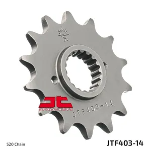 JT SPROCKETS JTF403.14 FRONT REPLACEMENT SPROCKET 14 TEETH 520 PITCH NATURAL SCM420 CHROMOLY STEEL ALLOY