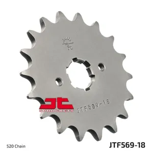 JT SPROCKETS JTF569.18 FRONT REPLACEMENT SPROCKET 18 TEETH 520 PITCH NATURAL SCM420 CHROMOLY STEEL ALLOY