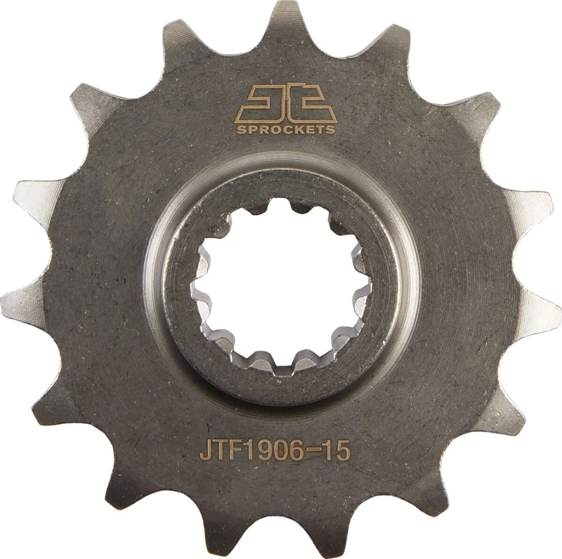 JT SPROCKETS JTF1906.15 FRONT REPLACEMENT SPROCKET 15 TEETH 420 PITCH NATURAL SCM420 CHROMOLY STEEL ALLOY